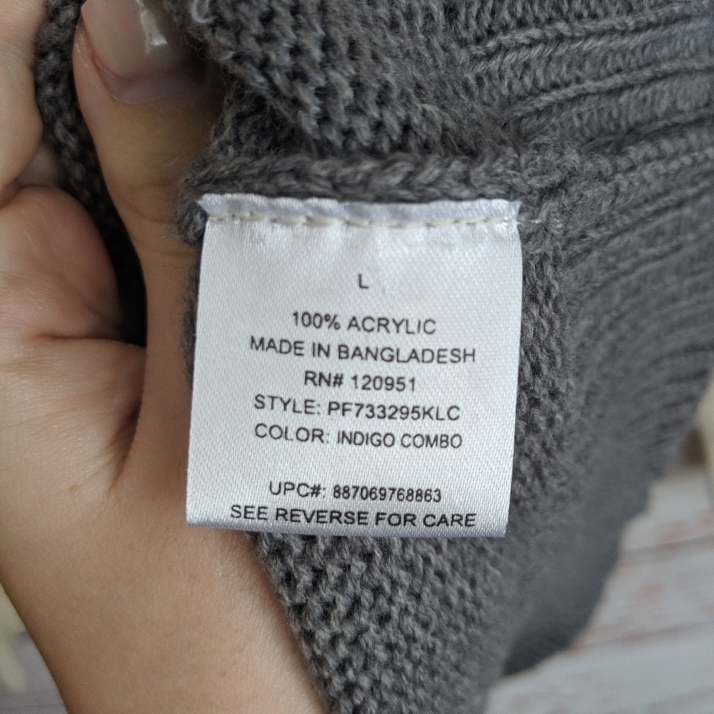 Pink Rose Striped Sweater in Indigo Combo M25 - Picture 3 of 5